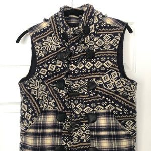 Lucky Brand Winter Knit/Quilted Vest